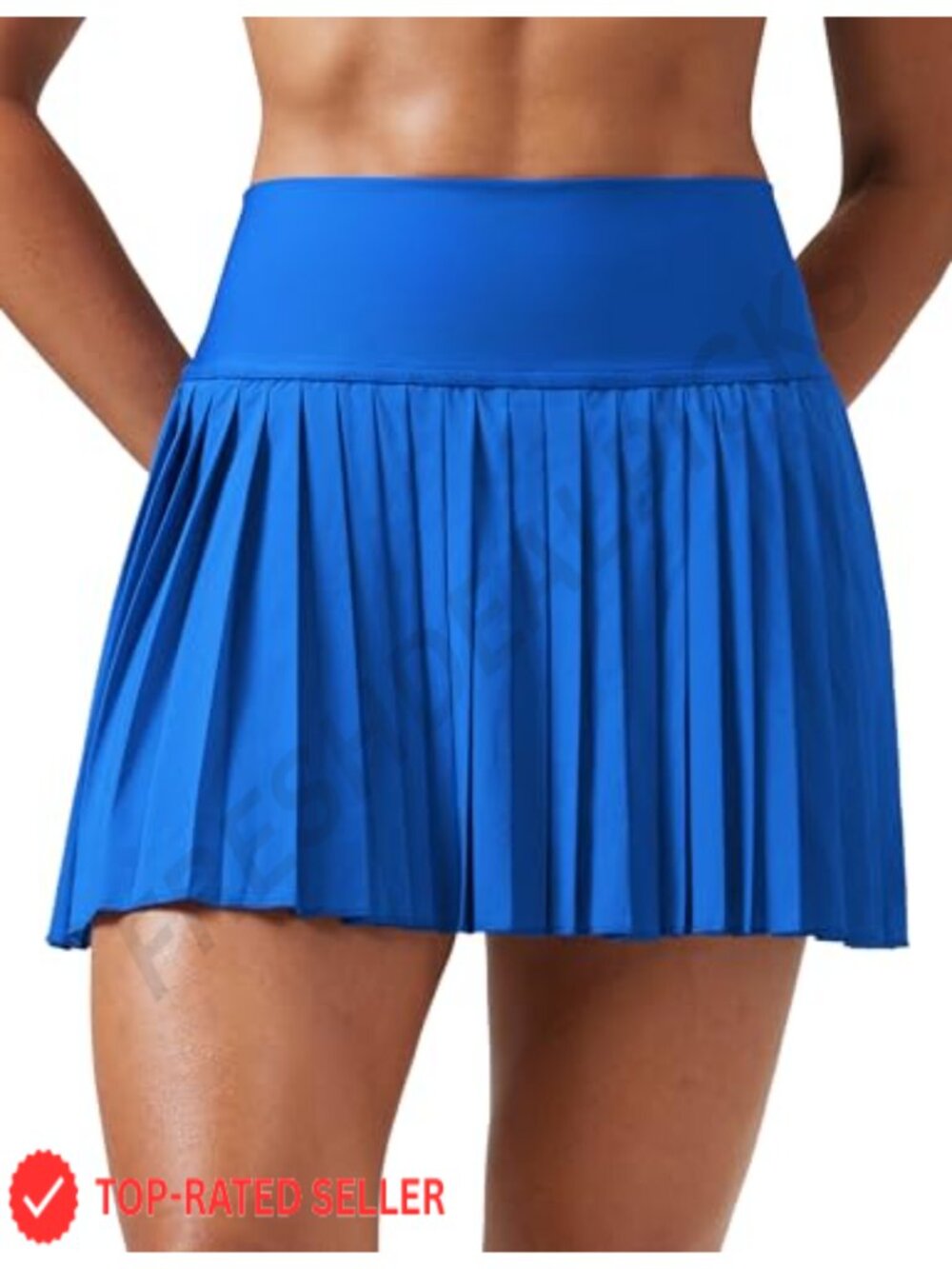 High Waisted Pleated Tennis Skirt with Built-in Shorts and Pockets